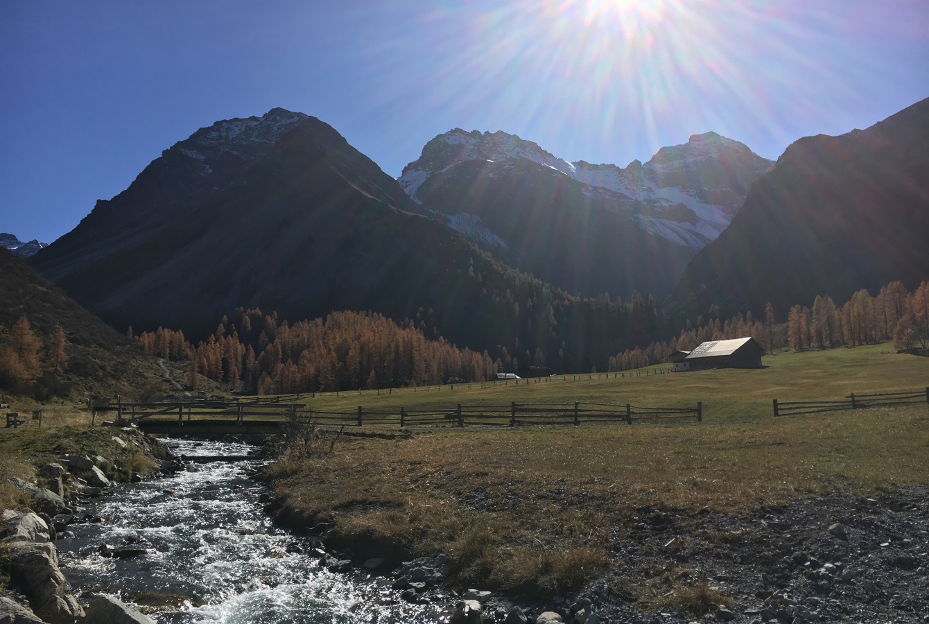 Walking back from Sertig village to Davos