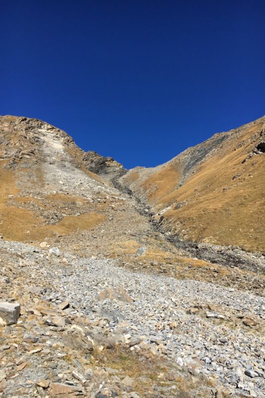 The steep section into Val Urschai