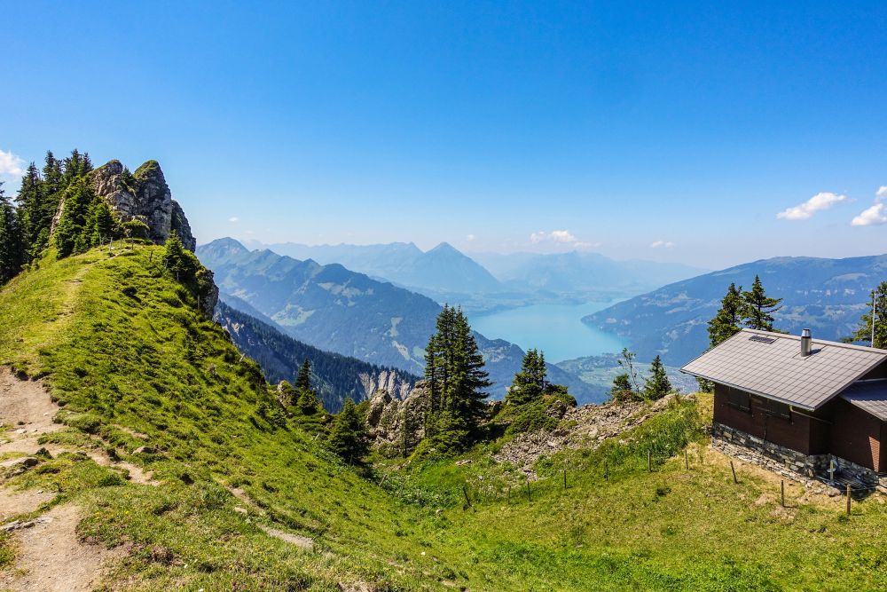 A view of Thunersee lake from Schynige Platte