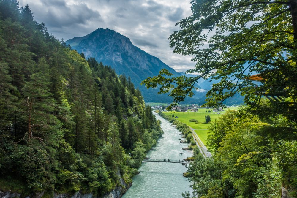 A view along the Aare river