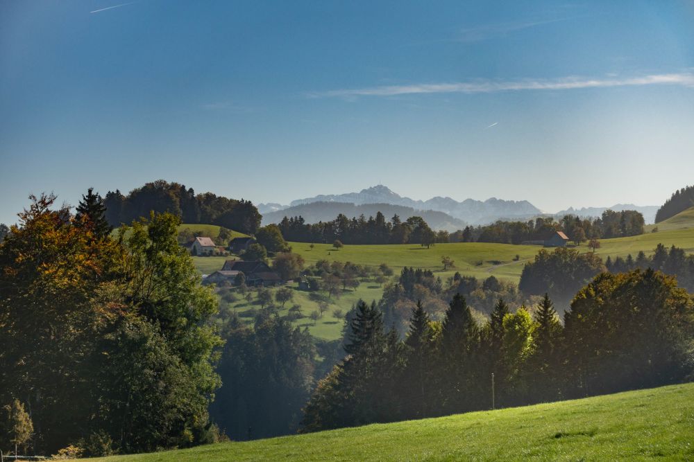 The view of Säntis from Moos
